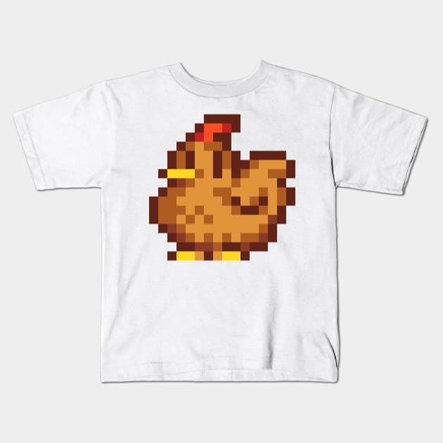 Brown Chicken Kids T-Shirt by SpriteGuy95